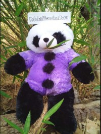 Jual Boneka Panda Warna Ungu, jual boneka panda ukuran sedang
