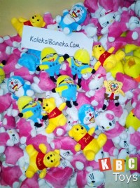 jual gantungan kunci boneka doraemon, panda, hello kitty, teddy bear, line