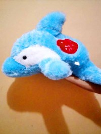 jual Boneka dolphin warna biru