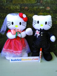 jual boneka hello kitty pengantin