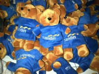 Boneka Teddy Bear Souvenir Bank Mandiri murah