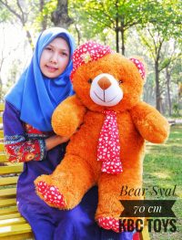 Boneka Teddy Bear Syal Jumbo Krem