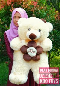 Teddy Bear Bunga Jumbo Krem