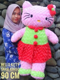 grosir-boneka-hello-kitty-snail-jumbo-pink