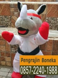 Boneka-maskot-karate-forki-inkai-badak
